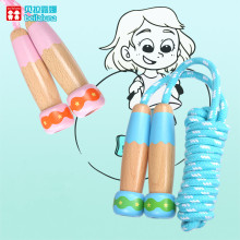 定制跳绳儿童竞技跳绳比赛小学生成人初学可调节跳绳玩具木制手柄