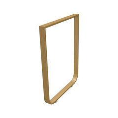 Wholesale Iron Curved Table Leg Support Bar Edge Foot Gold Desk Frame Bookshelf Dining Table Foot Cabinet Support