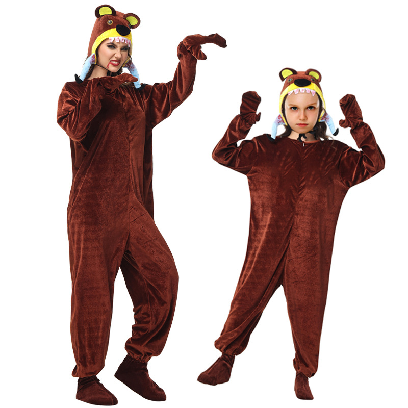 Foreign Trade New Female Halloween Cos Animal Clothes Piranha Bear Jumpsuit Cosplay Costume Suit Women's Clothing