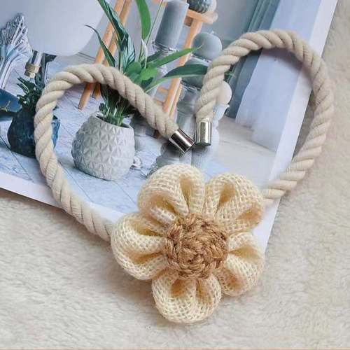 Factory Direct Wholesale Retail Modern Minimalist Curtain Decoration Jute Rope Magnetic Fastener Straps DTY Accessories
