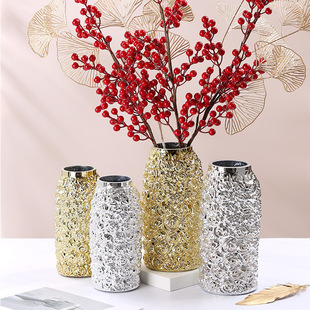 Hengbo European-style high-end luxury gold-plated glass vase manufacturers wholesale living room ins decorative flower arrangement utensils