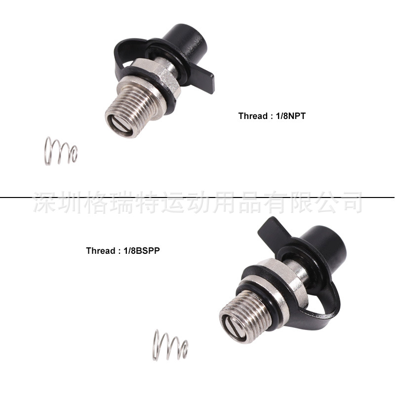 跨境新款1/8BSPP、G1/8、1/8NPT气动快接头不锈钢快速公头带过滤