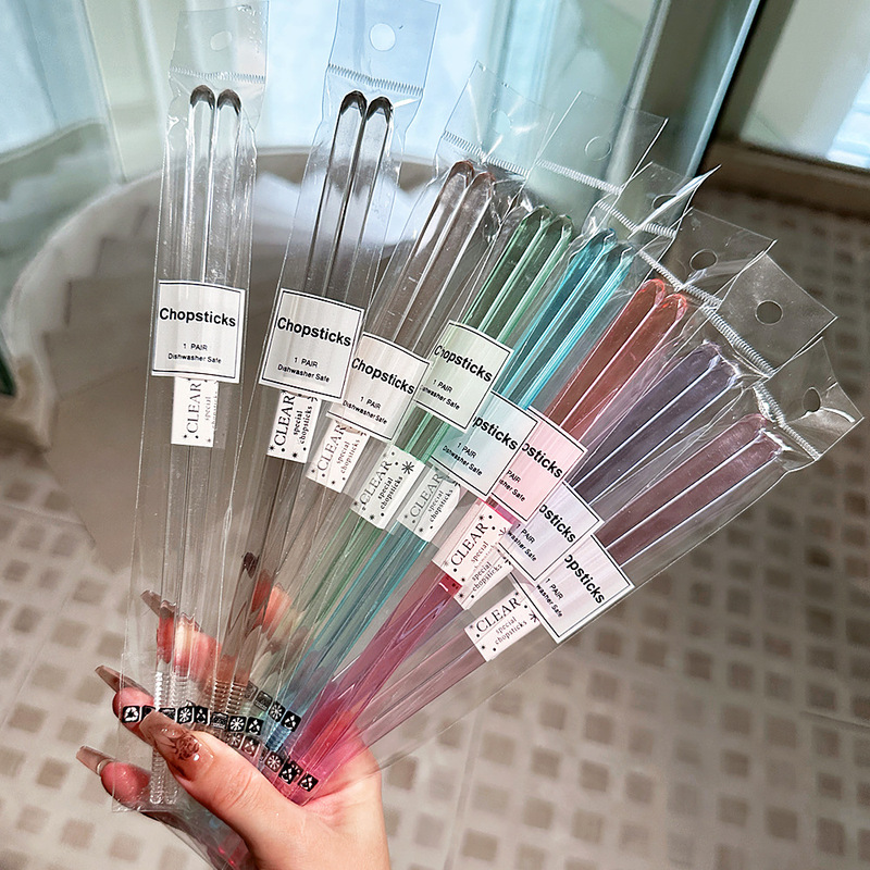 Rainbow Series Insect-Style Transparent Acrylic Crystal Chopsticks Exported from Japan, Not Heat Resistant Rainbow Series Insect-Style Transparent Acrylic Crystal Chopsticks Exported from Japan, Not Heat Resistant