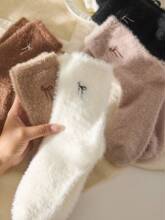 A 50035 Mink velvet warm mid-calf socks ˮ���ޱ�ů��Ͳ��