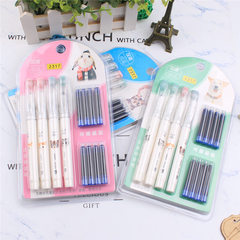 New cartoon interchangeable ink cartridge pen set creative student posture pen festival gift wholesale pen