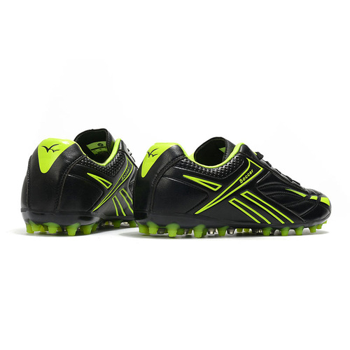 Grass Football Shoes Running Crumb Rubber Anti-Slip Breathable Student Super Fiber Leather Wear-Resistant Shoes Long Nail Football Shoes Small Size Men