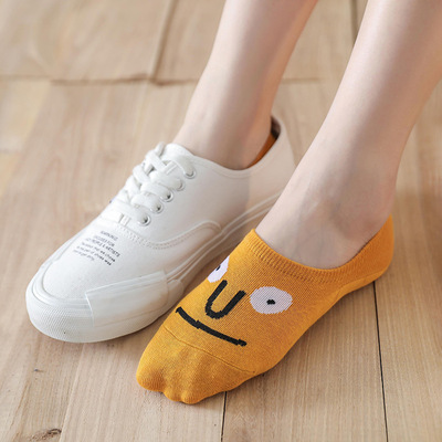 春夏季新款女袜棉质ins运动透气隐形袜硅胶船袜学院风短袜子批发|ms