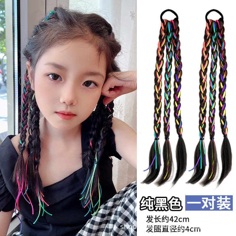 퓨어 블랙 컬러 로프 1쌍