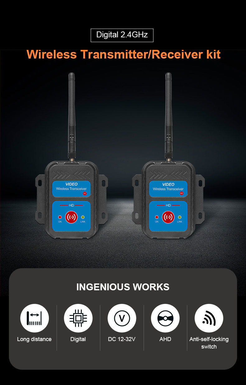 Transmitter Truck Monitoring 2.5g Wireless Video Transceiver Wired to Remote Mechanical Wholesale Vehicle-Mounted