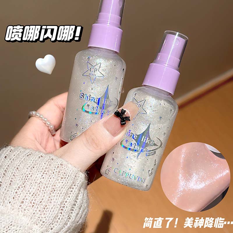 CAPPUVINI perforación brillante spray corporal brillante brillante brillante brillante líquido brillante cosméticos transfronterizos al por mayor