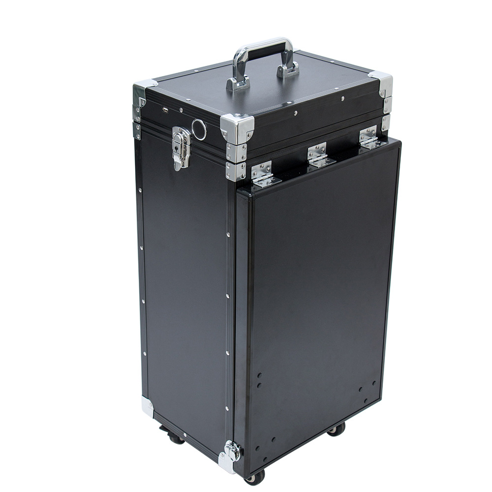 gran capacidad multicapa plegable móvil al aire libre cabina de manicuras mesa bordado caja de herramientas con lámpara batería portátil