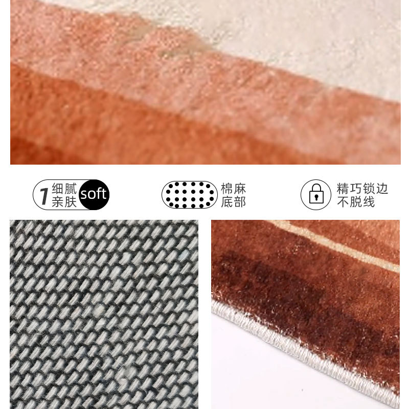 modern creative carpet made of faux fur for living room