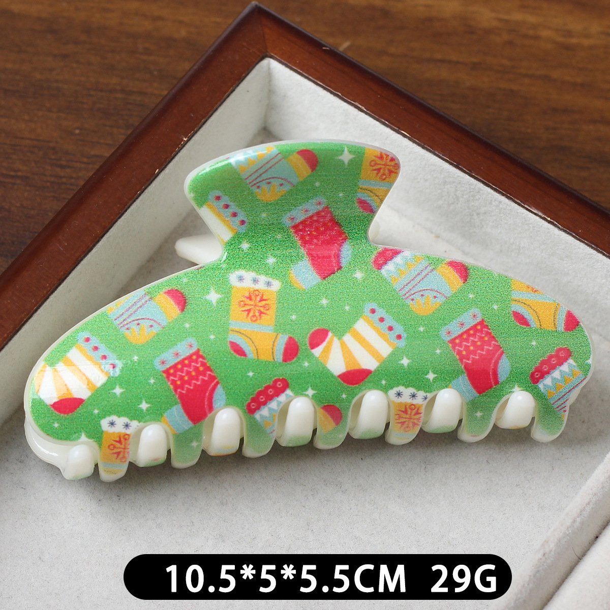 Dulce clip de plástico de Navidad grande 10.5cm clip de cabello para mujeres de alta calidad decoración de tarjeta de cabello detrás del cerebro clip de pescado