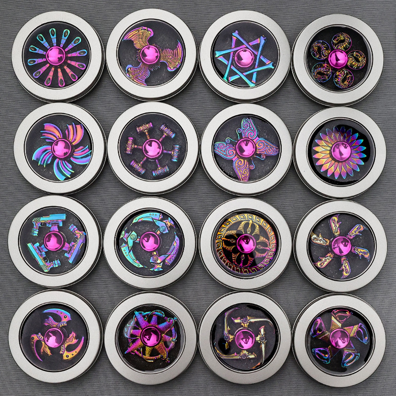 New rotating metal fingertip gyro colorful alloy fingertip gyro TikTok same toy wholesale decompression artifact