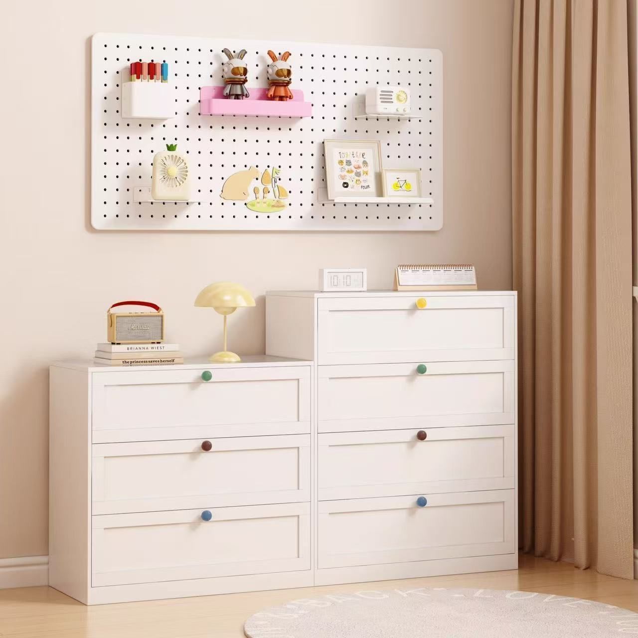 Iron Chest of Drawers Living Room Bedroom Cabinet Storage Cabinet Home Cabinet Entrance Cabinet Storage Cabinet Steel Chest of Drawers Drawer Cabinet