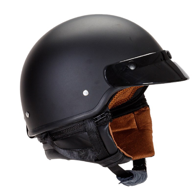 Vintage pusķivere ar malu ar noņemamu motocikla ķiveri ar priekšautiņu Elektriskā veloķivere Halewind_voghion.com