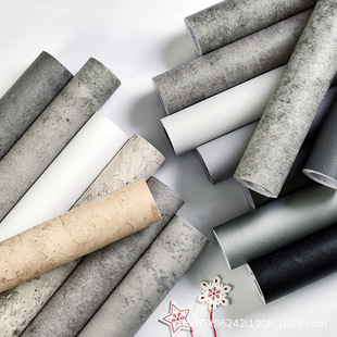 Wallpaper Self-Adhesive Cement Gray Stone Pattern Retro Waterproof Wall Sticker Industrial Style Exhibition Hall Background Wall Wallpaper Boeing Film