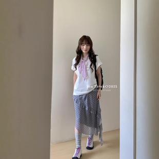 【You Think】ins风时尚通勤气质设计感木耳花边不规则百搭半身裙-阿里巴巴