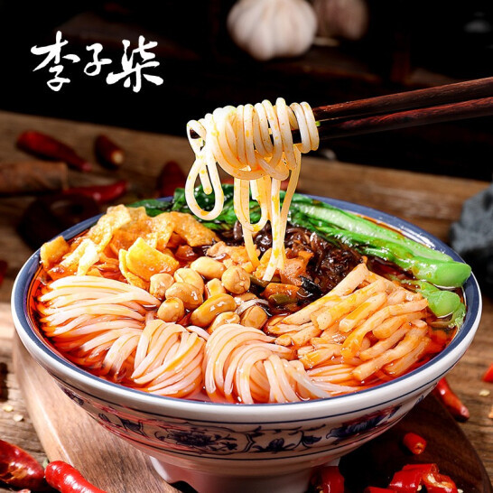Liziqi's Lao Shi powder 335g Guangxi Liuzhou specialty bagged convenient fast food rice noodles rice noodles wholesale 