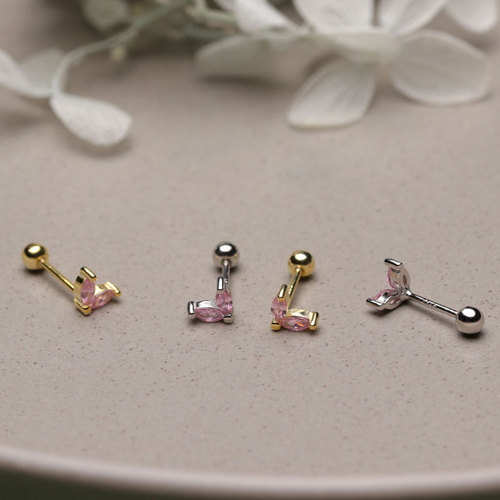 Drya S925 Pure Silver Little Tree Seed Earrings Screw Back Earrings Petite Luxurious Style Earrings Sleep Without Removing Accessory For Women