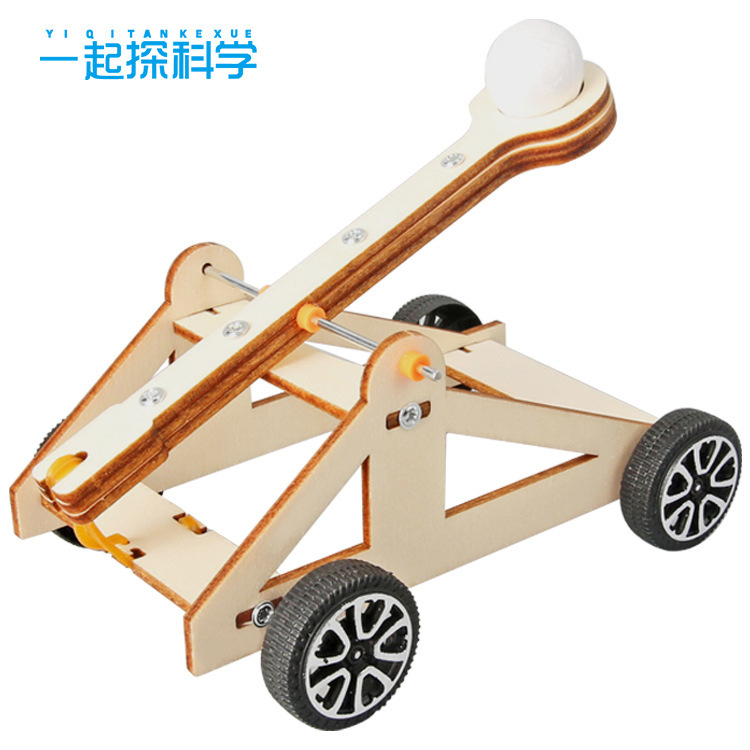 Ciencia y Tecnología pequeña producción DIY catapulta jardín de infantes ensamblados a mano experimento científico enseñanza modelo juguete al por mayor