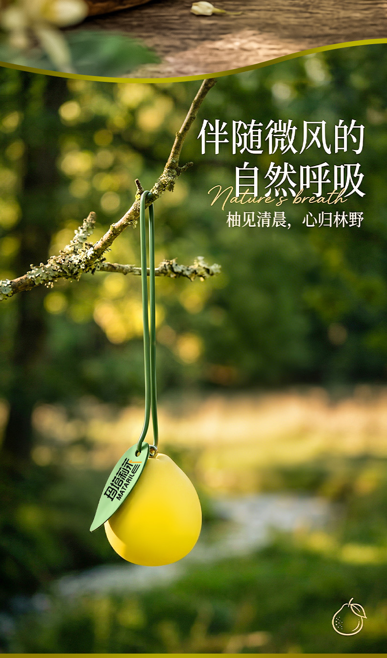 Original Car Interior Hanging Ornament Diffuser with Grapefruit Scent, Car Decoration and Hanging Accessory for Eliminating Odor in the Car
