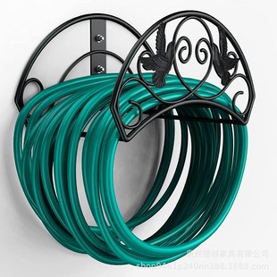 Wall-mounted hose storage rack hose storage iron rack outdoor garden courtyard metal vertical water pipe rack rack