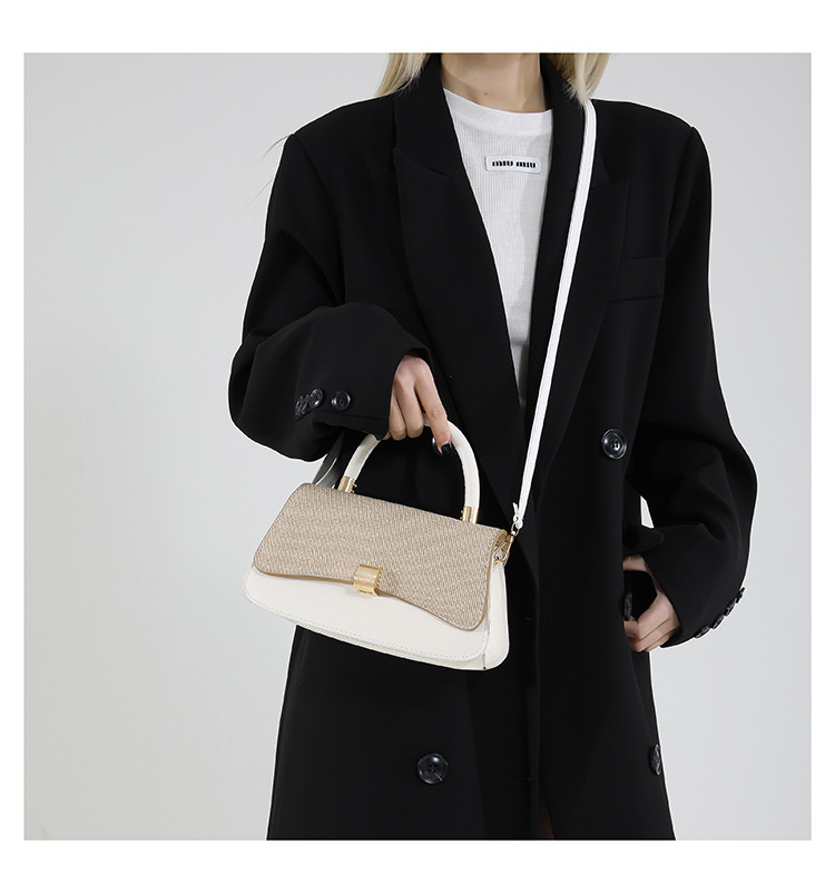 493g Weight Lock clasp Closure Type Single Shoulder Strap, Top Handle Strap Type Crossbody Bag Bags Type Daily Occasion Pu Leather Material Color Block, Solid Color Pattern All Seasons Season Women's Gender Streetwear Style Square Shape Small Size Women's Small Pu Leather Color Block Solid Color Streetwear Square Lock Clasp Crossbody Bag 9
