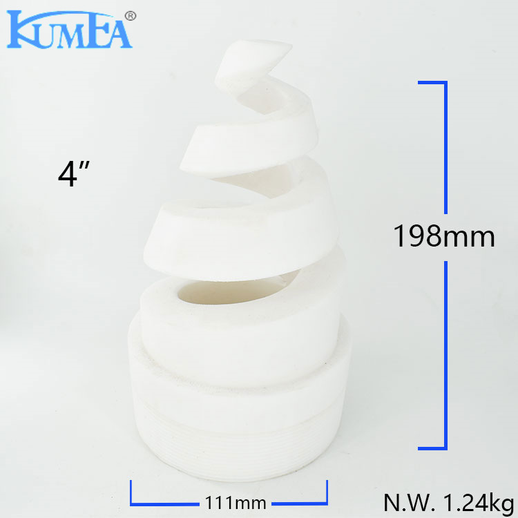 四氟塑料螺旋喷嘴除尘冷却塔脱硫喷淋塔喷头耐强酸不锈钢材质