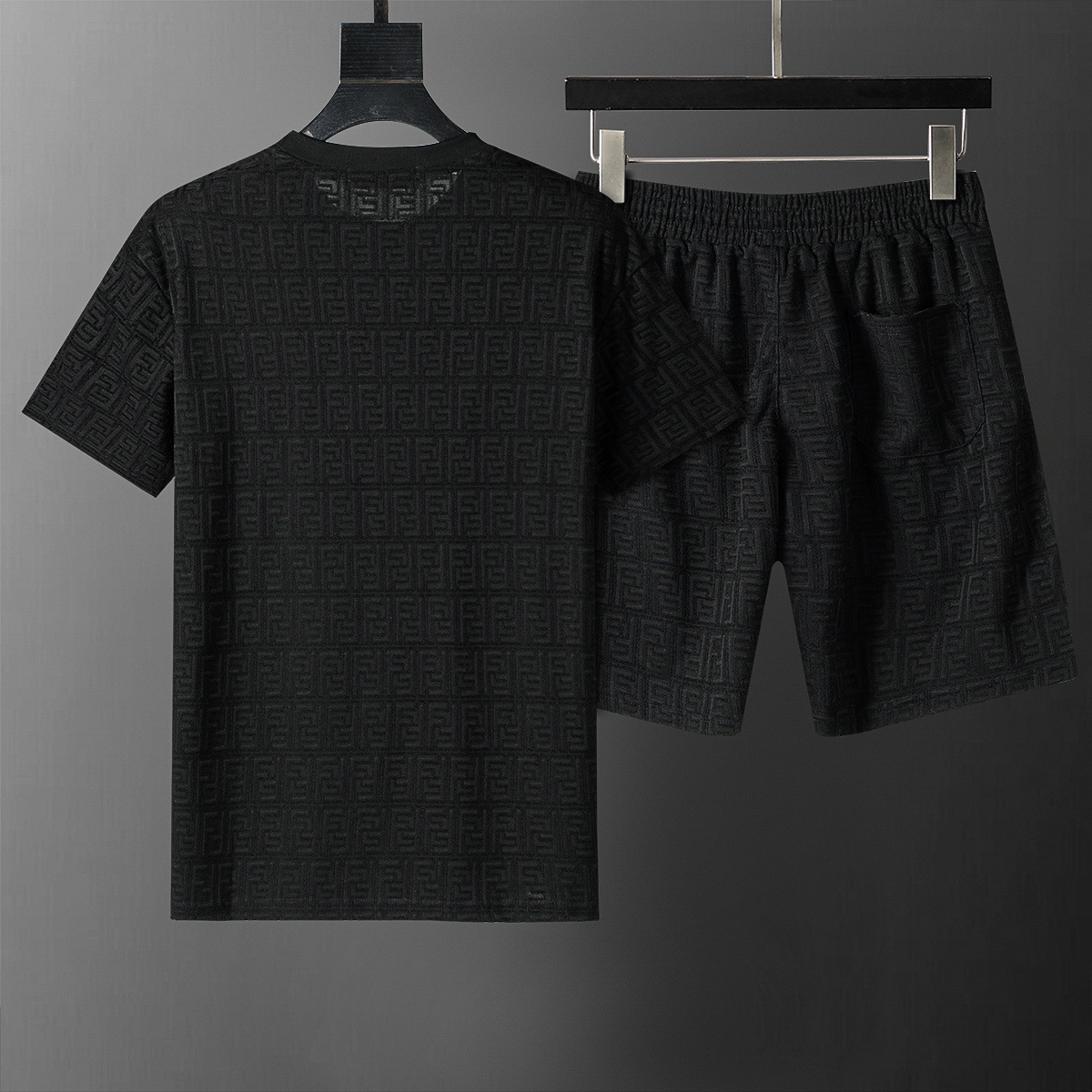 Transfronterizo 2026 primavera y verano nuevo cuello redondo manga corta pantalones cortos set toalla jacquard nueva moda juvenil