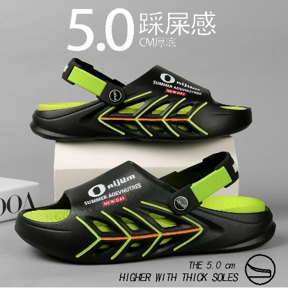 Zapatillas de pareja para hombres de verano, zapatillas de masaje de fondo grueso anti-deslizante anti-odor resistente al desgaste de playa