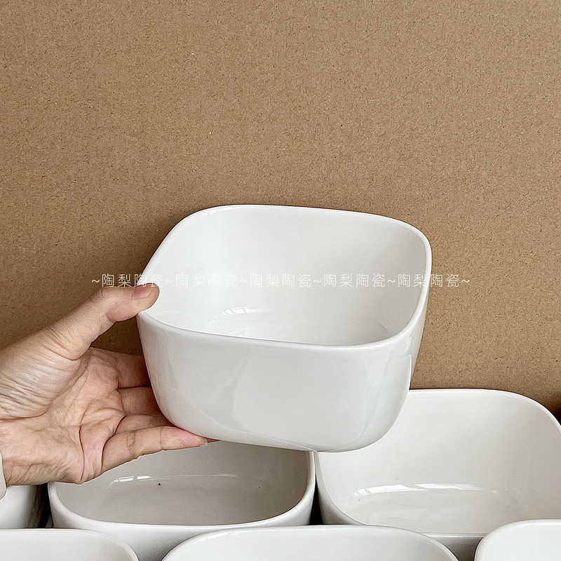 Bone China Square Bowl Home Use 6inch Sided Bowl Japanese Ceramic Dessert Fruit Salad Square Porridge Bone China Square Bowl Home Use 6inch Sided Bowl Japanese Ceramic Dessert Fruit Salad Square Porridge
