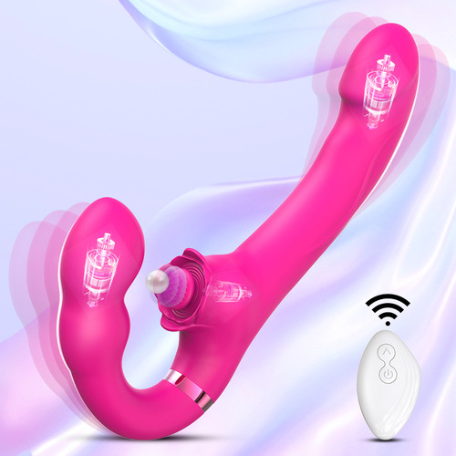Dual shock slap stick silicone electric double-head vibrator female flirting massage masturbation device adult sex products wholesale