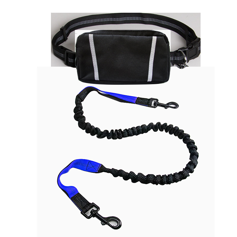 Dongguan kepai corriendo cuerda de tracción con bolsa de cintura cuerda de tracción transfronteriza para mascotas nylon reflexivo perro caminando cuerda de tracción