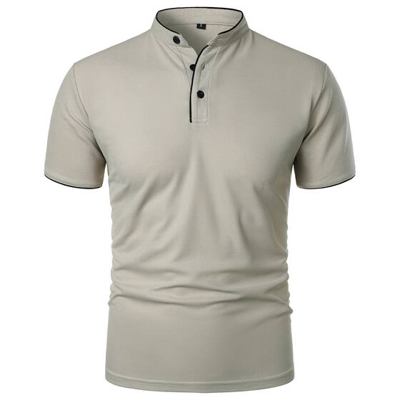 New Summer T-shirt Paul Short-sleeved Men's Solid Color Top Popular Fashion Short-sleeved Slim-fit European and American Short-sleeved
