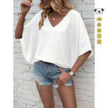 R 75133 Solid Button Fashion Womens Short Tee ��ɫ�~�ەr��Ů