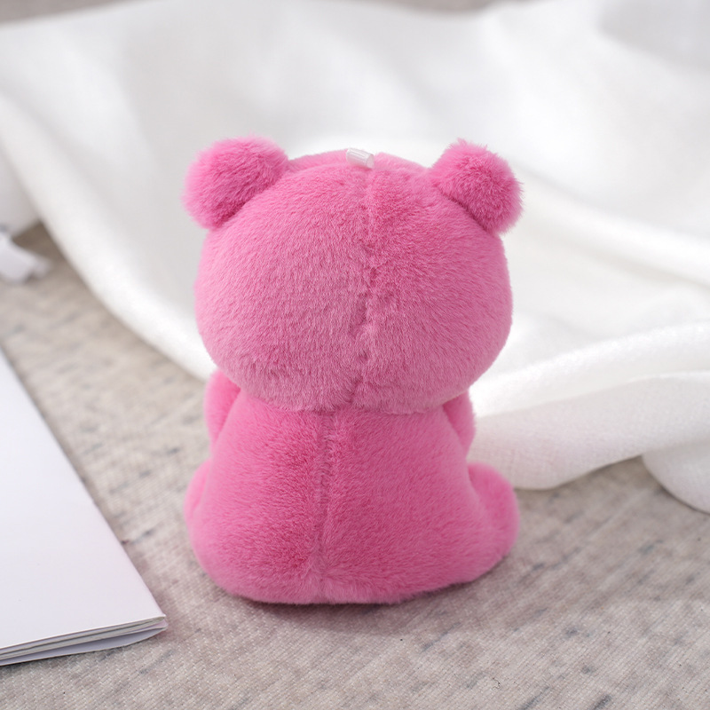 インターネット有名人クリエイティブ眠っている顔イチゴクマ人形ぬいぐるみキーホルダーバッグペンダントペンダントグラブ人形|undefined