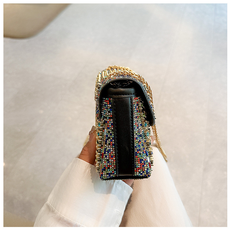 New foreign trade European and American retro underarm bag, casual and fashionable rhinestone small bag, niche single-shoulder bag, crossbody dinner bag undefined