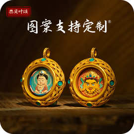 擦擦唐卡手绘扎基拉姆文殊八大守护浮雕唐卡 配饰绿度母文殊擦擦
