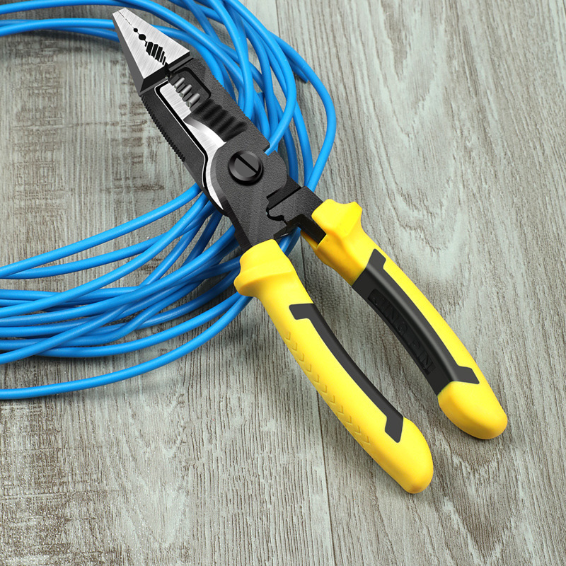 Nueve en uno alicates eléctricos multifuncionales Alicates de punta afilada alicates de prensado de alambre de acero especial peladora de alambre fabricante