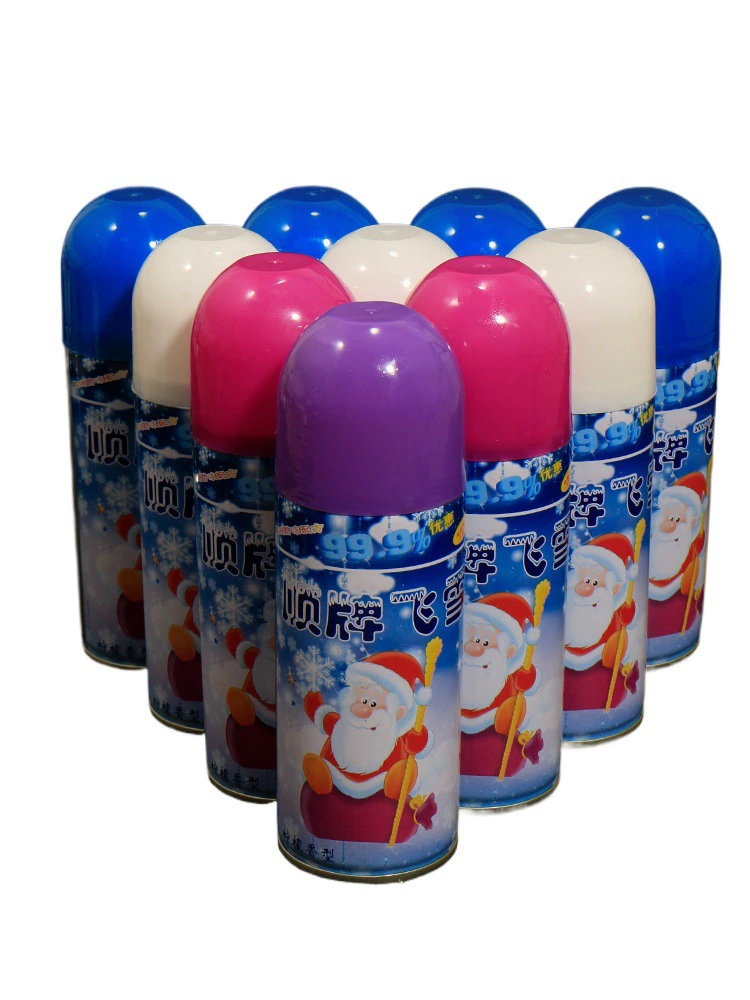  Simulation white flying snow spray foam snowflower spray snow jar Human workers made snowfall fake snow props spray