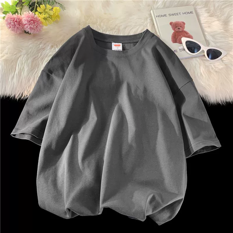 Футболка, 260 г/м² плотная ткань, свободный оверсайз, однотон и принты (S–5XL)