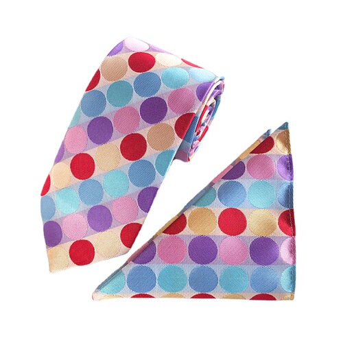 Factory direct supply suit polka dot elegant atmosphere suit tie pocket square set