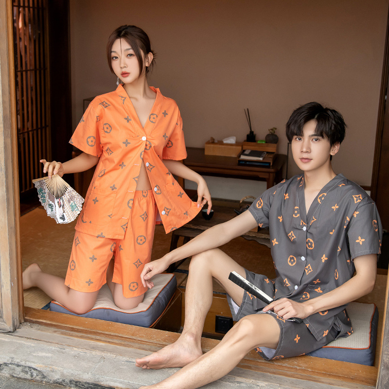 安睿倪 2023新款棉印花艾灸服理疗服按摩服女款男款前后开扣SPA服