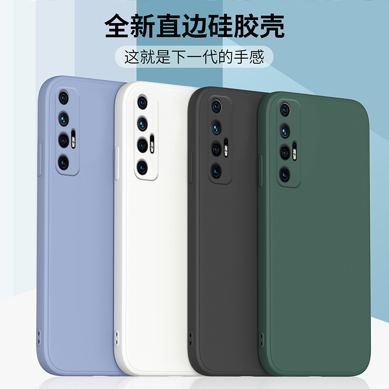 For Xiaomi 10s Mobile Phone Case Protective Case s Classic Straight Edge Rubik's Cube Liquid Silicone 10s Mobile Phone Protective Case