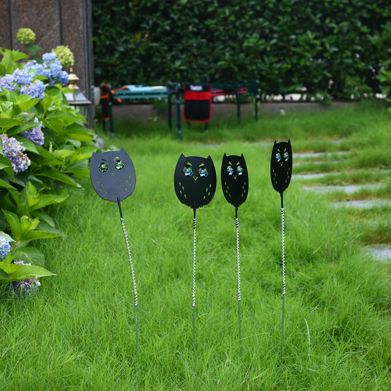 亚马逊猫头鹰金属驱鸟器仿真动物花园吓鸟园林工具装饰花园摆饰