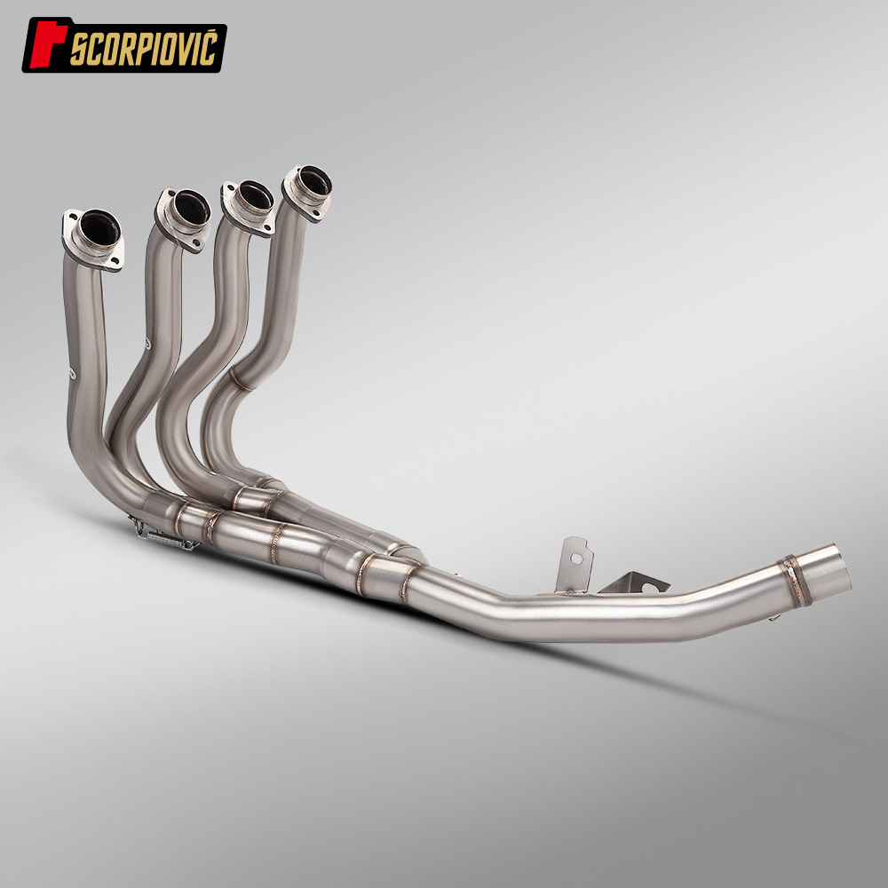 Motorcycle modification: Suitable for GSXR600 750 original diameter front exhaust pipe, connects to the original tail section