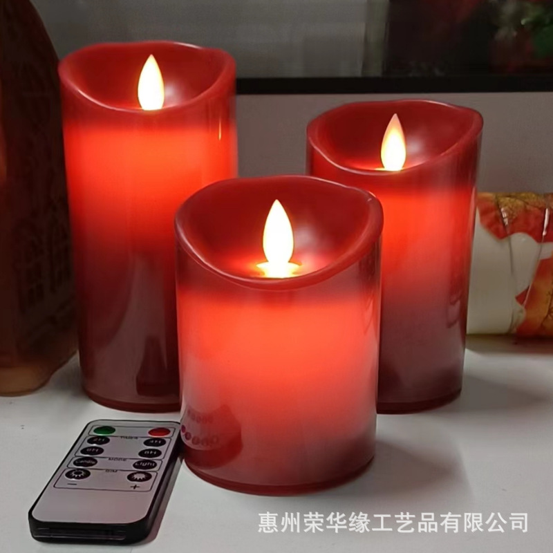 Red LED remote control electronic candle simulated stone candle…