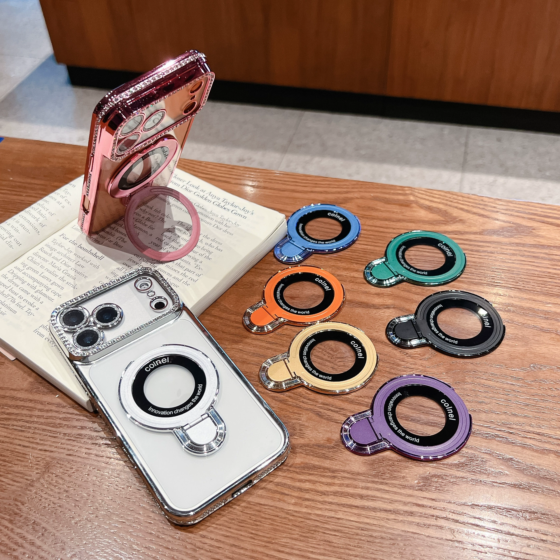 Hinge, phone case, ring, tubing, table mobile phone