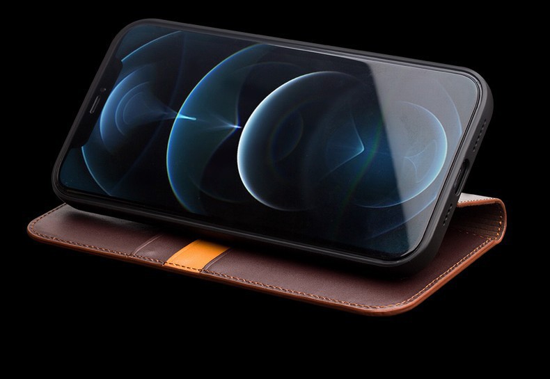 Ốp lưng da thật gập đứng cho iPhone 12 Pro Max / 12 mini – bảo vệ toàn diện, tích hợp giá đỡ — IPhone12 mini 5,4 inch màu nâu cổ điển thế hệ thứ hai, IPhone12 Pro 6,1 inch màu nâu cổ điển thế hệ thứ hai, IPhone12 6,1 inch màu nâu cổ điển thế hệ thứ hai, IPhone12 Pro Max 6,7 inch màu đen cổ điển thế hệ thứ hai chi tiết 13